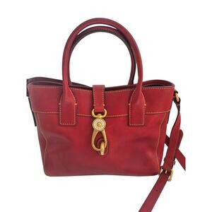 Dooney & Bourke Florentine Vachetta Leather Amelie Tote Red Shoulder Purse Lux